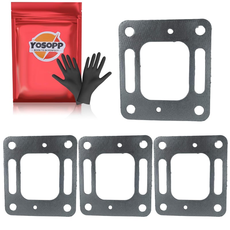 YOSOPP Exhaust Gaskets for Mercury Mercruiser V6 V8 Bravo Engines  Manifold Restricted Elbow Risers  2741813 27860233 27863724